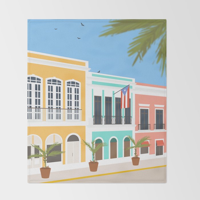 Old San Juan, Puerto Rico Throw Blanket Gallery Image 2