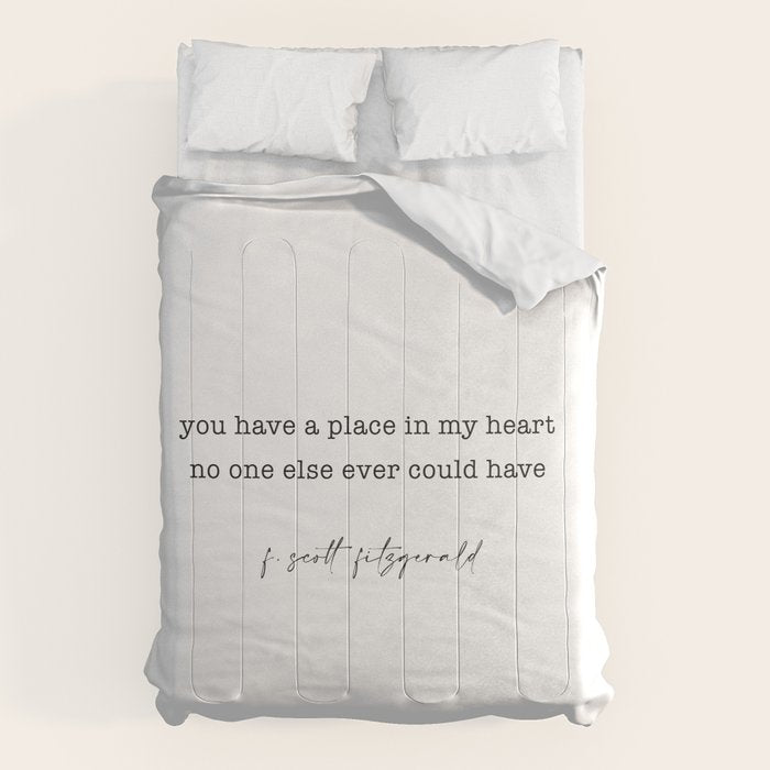 scott fitzgerald quote, love quote Comforter Gallery Image 6