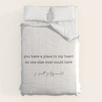 scott fitzgerald quote, love quote Comforter Gallery Image 6