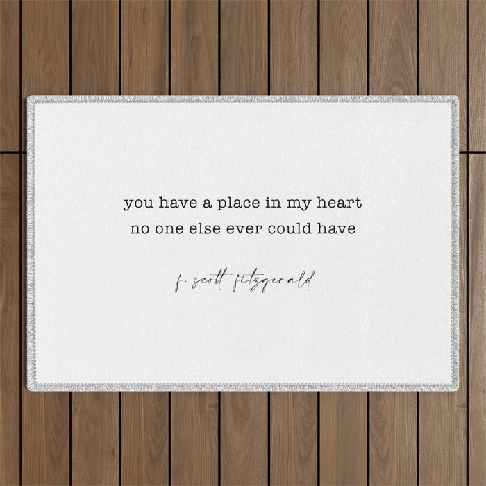 scott fitzgerald quote, love quote Outdoor Rug Gallery Image 1