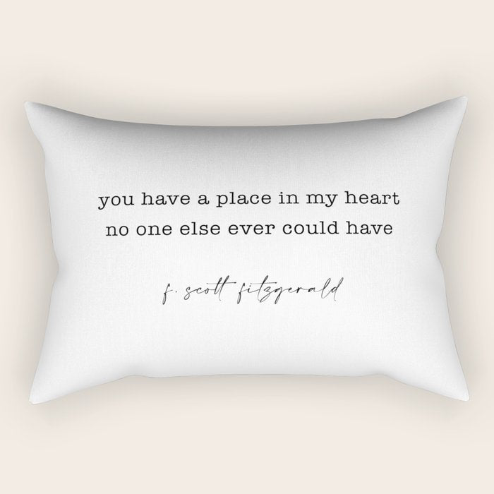 scott fitzgerald quote, love quote Rectangular Pillow Gallery Image 2