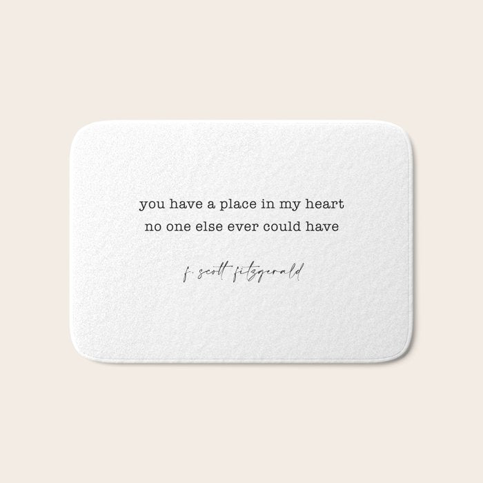 scott fitzgerald quote, love quote Bath Mat Gallery Image 1