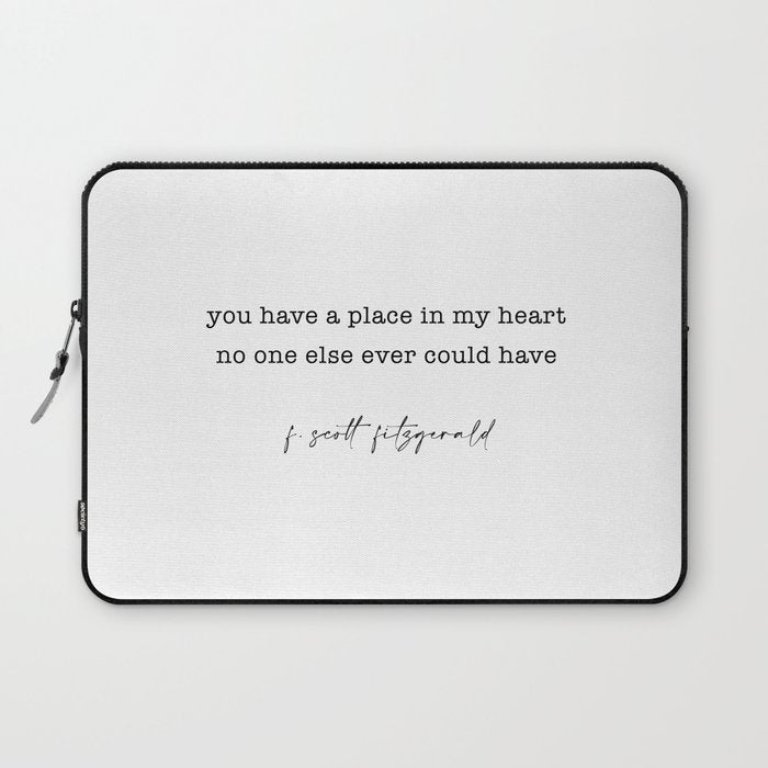 scott fitzgerald quote, love quote Laptop Sleeve Gallery Image 1