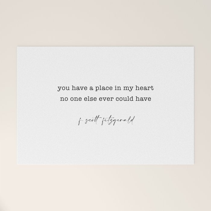scott fitzgerald quote, love quote Welcome Mat Gallery Image 1
