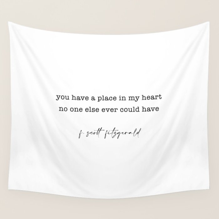 scott fitzgerald quote, love quote Wall Tapestry Gallery Image 4