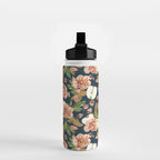 Tropical flowers autumn field D Water Bottle Gallery Image 2