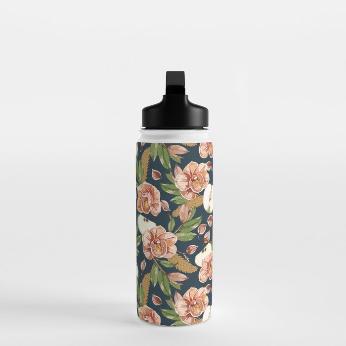 Tropical flowers autumn field D Water Bottle Gallery Image 3