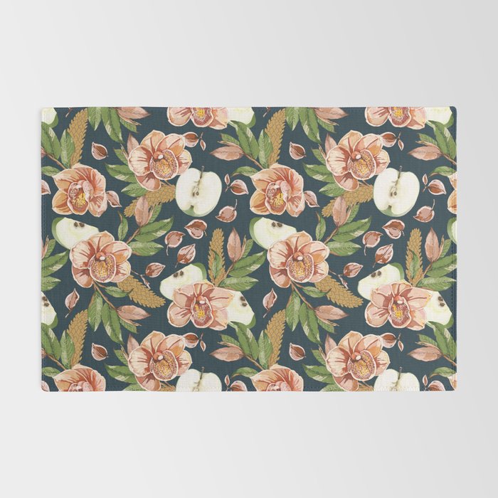 Tropical flowers autumn field D Rug Gallery Image 2