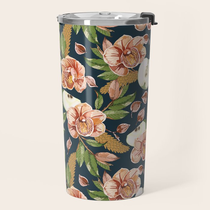 Tropical flowers autumn field D Travel Mug Gallery Image 2