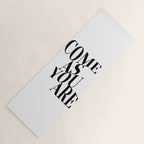 Come As You Are (Wavy - B&W) Yoga Mat Gallery Image 1