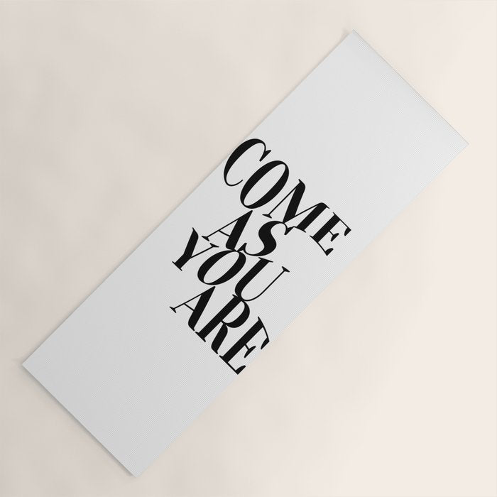 Come As You Are (Wavy - B&W) Yoga Mat Gallery Image 1