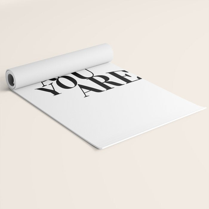 Come As You Are (Wavy - B&W) Yoga Mat Gallery Image 2