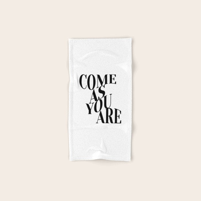 Come As You Are (Wavy - B&W) Bath Towel Gallery Image 1