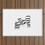 Come As You Are (Wavy - B&W) Outdoor Rug Gallery Image 1