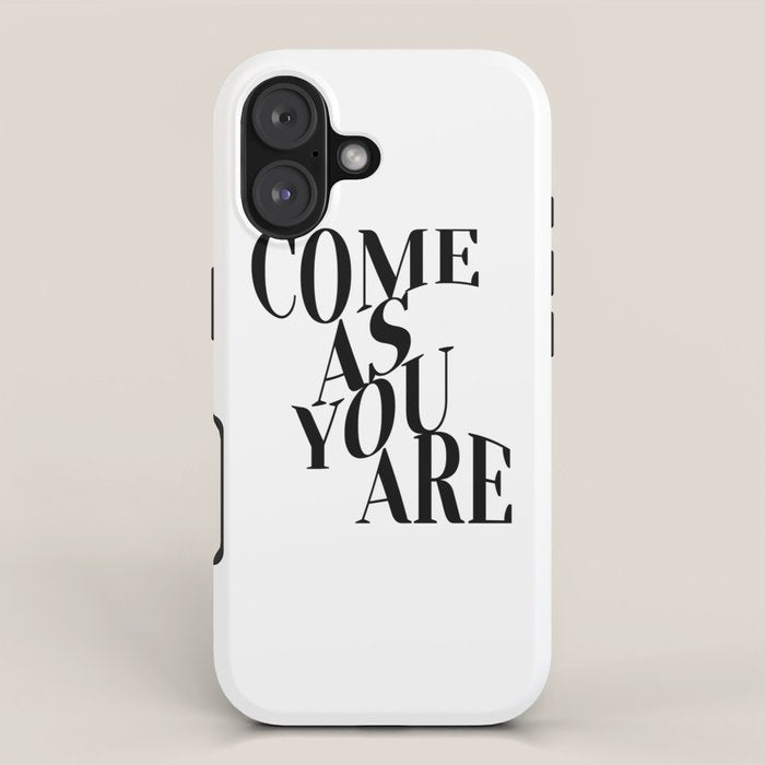 Come As You Are (Wavy - B&W) iPhone Case Gallery Image 1