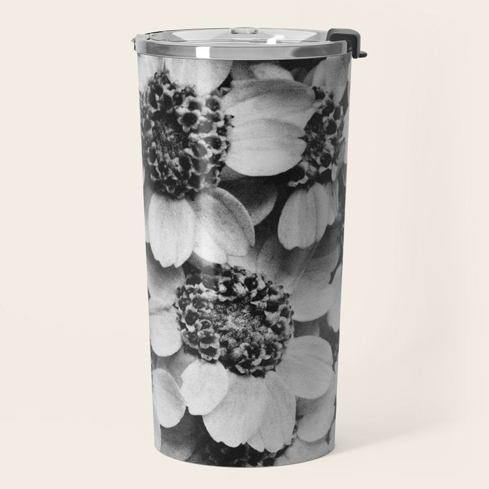 Yarrow flower blossoms vintage black and white photograph by Karl Blossfeldt   Travel Mug Gallery Image 2