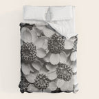 Yarrow flower blossoms vintage black and white photograph by Karl Blossfeldt   Comforter Gallery Image 6