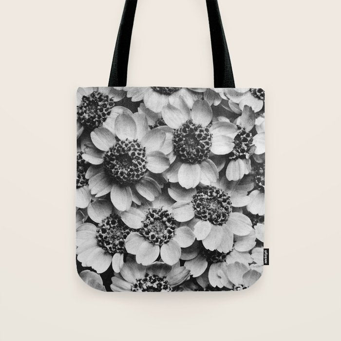 Yarrow flower blossoms vintage black and white photograph by Karl Blossfeldt   Tote Bag Gallery Image 1