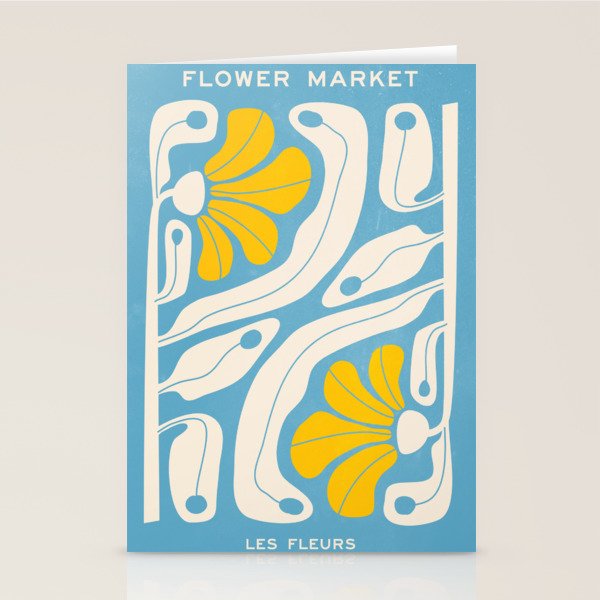 Iceberg & Golden Poppy: Les Fleurs | Flower Market Color Series 03 Stationery Card Gallery Image 2