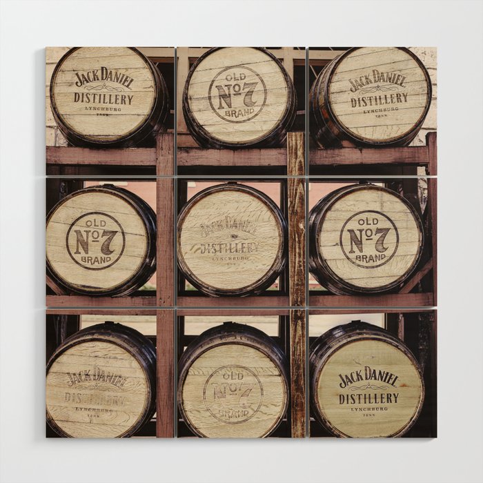 Whiskey Barrels x Bar Cart Decor Wood Wall Art Gallery Image 1