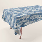 just sharks cobalt denim Tablecloth Gallery Image 1
