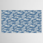 just sharks cobalt denim Tablecloth Gallery Image 2