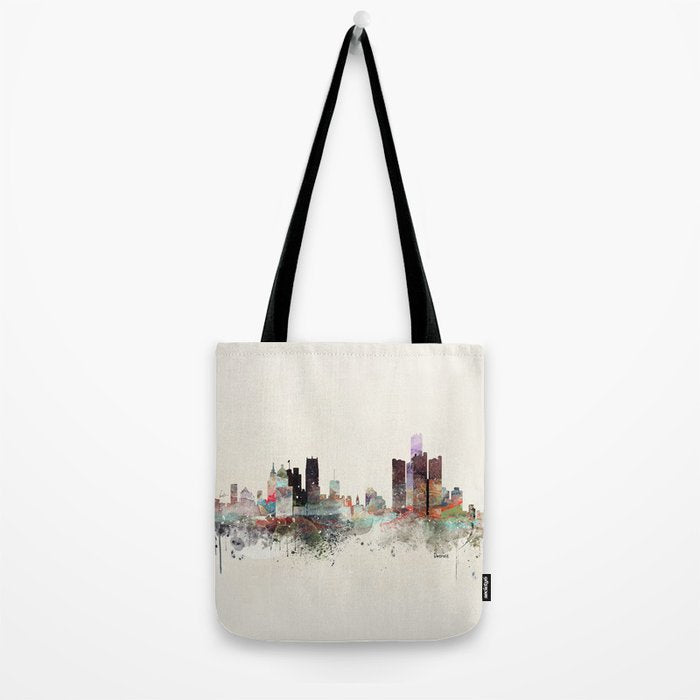 detroit michigan skyline Tote Bag Gallery Image 2