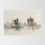 detroit michigan skyline Rug Gallery Image 2