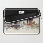 detroit michigan skyline Laptop Sleeve Gallery Image 2