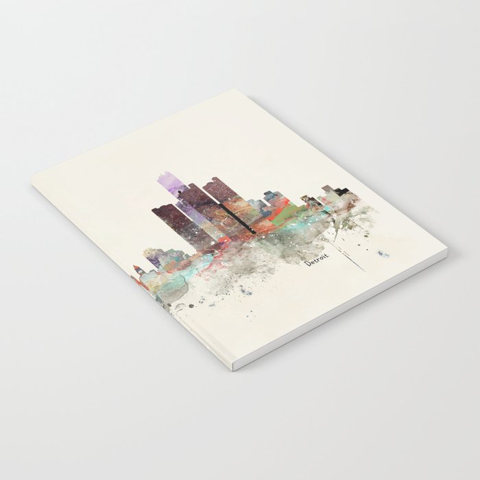 detroit michigan skyline Notebook Gallery Image 1