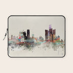 detroit michigan skyline Laptop Sleeve Gallery Image 1