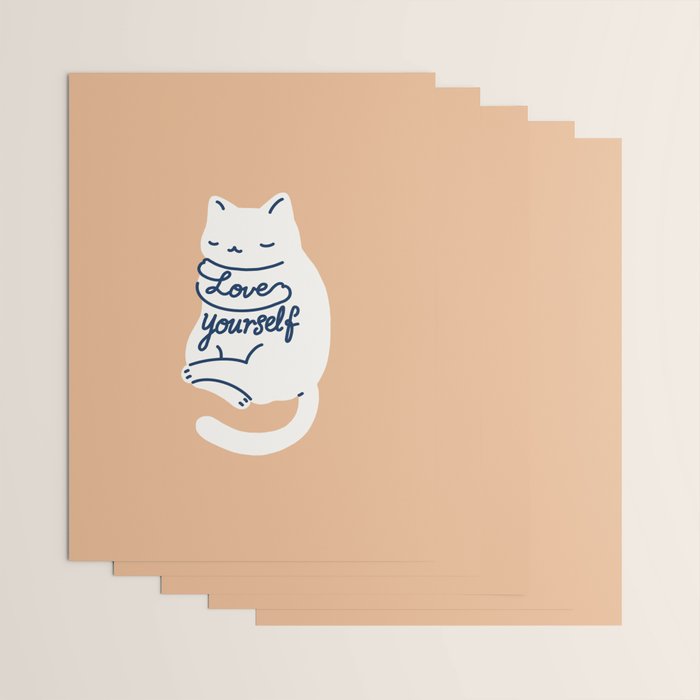 Love Yourself Cat Wrapping Paper Gallery Image 3