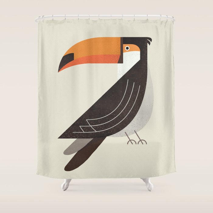 Whimsy Toucan Shower Curtain Gallery Image 1