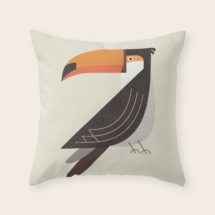 Whimsy Toucan Throw Pillow Gallery Image 1