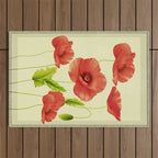 Red Poppies 3 Outdoor Rug Gallery Image 1