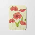 Red Poppies 3 Bath Mat Gallery Image 1