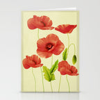 Red Poppies 3 Stationery Card Gallery Image 2