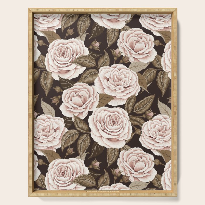 A Realm Of Roses - Dark Academia Pink Serving Tray Gallery Image 1