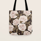 A Realm Of Roses - Dark Academia Pink Tote Bag Gallery Image 1