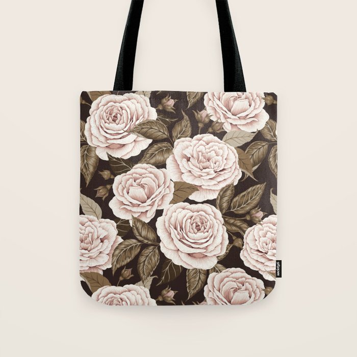 A Realm Of Roses - Dark Academia Pink Tote Bag Gallery Image 1