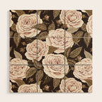 A Realm Of Roses - Dark Academia Pink Wood Wall Art Gallery Image 1