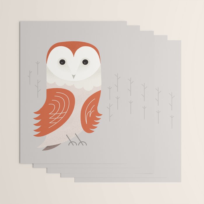 Barn Owl, Bird of United Kingdom Wrapping Paper Gallery Image 3