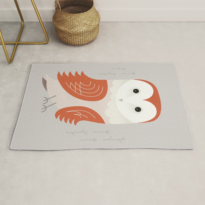 Barn Owl, Bird of United Kingdom Rug Gallery Image 1