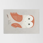 Barn Owl, Bird of United Kingdom Rug Gallery Image 2
