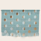 The Lunar Cycle â¢ Phases of the Moon â Copper & Robin's Egg Blue Palette Wall Hanging Gallery Image 1
