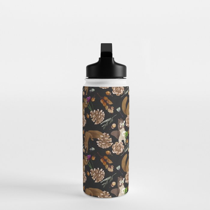 Squirrel flowering dark meadow Water Bottle Gallery Image 3