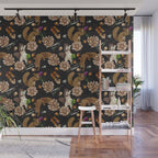 Squirrel flowering dark meadow Wall Mural Gallery Image 1