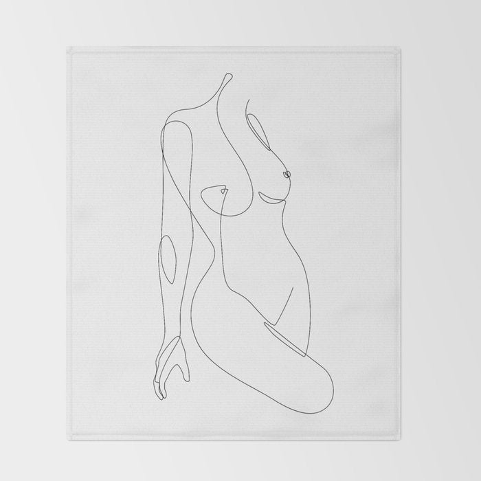 Single Nude Throw Blanket Gallery Image 2