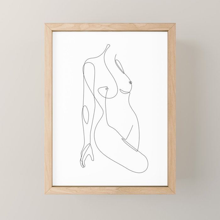 Single Nude Mini Art Print Gallery Image 1