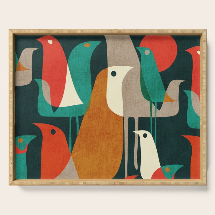 Flock of Birds Serving Tray Gallery Image 1